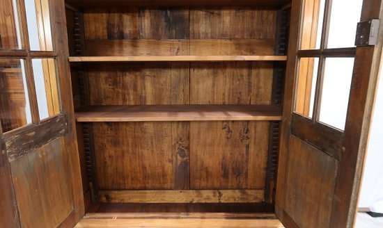 Solid cherry wood library-cabinet - end of 19th century