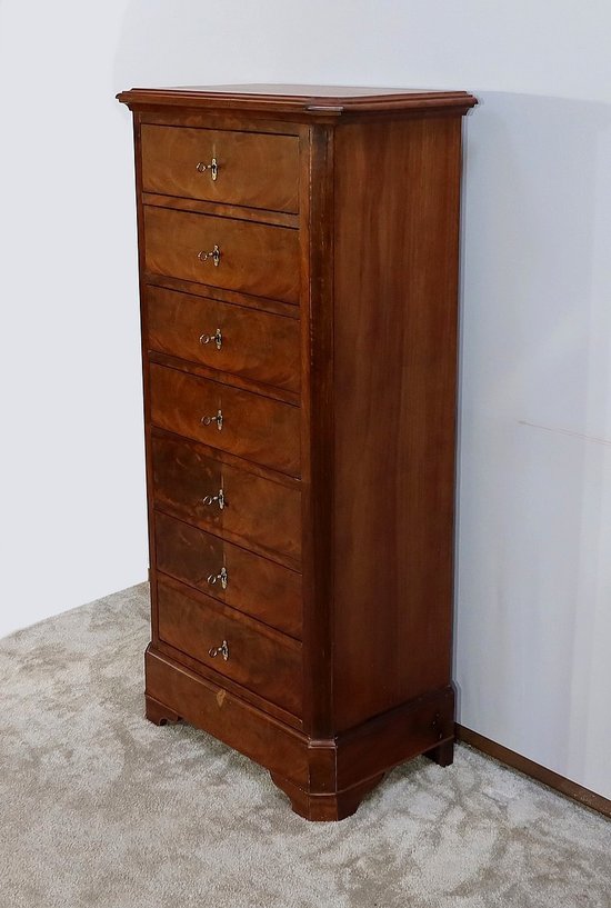 Narrow Mahogany Semainier - Late 19th century