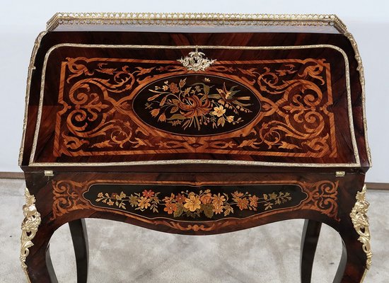 Bureau de Pente en Bois Précieux, époque Napoléon III – Milieu XIXe