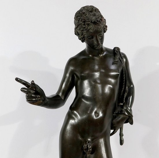 Important Bronze " Narcissus " by M. Amodio - End of XIXth century