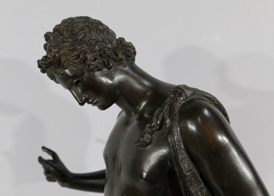 Important Bronze " Narcissus " by M. Amodio - End of XIXth century