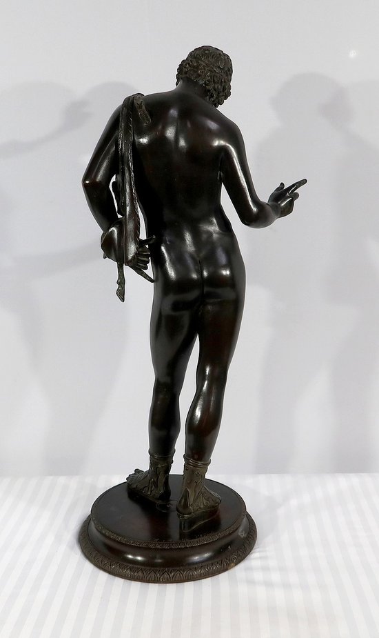 Important Bronze " Narcissus " by M. Amodio - End of XIXth century