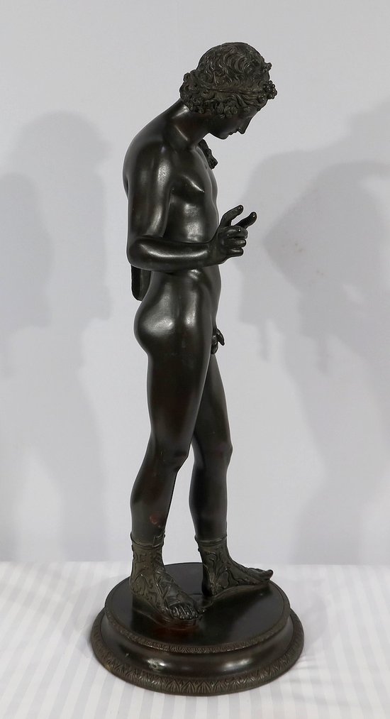 Important Bronze " Narcissus " by M. Amodio - End of XIXth century