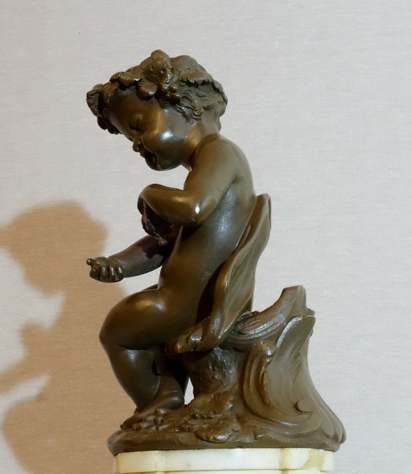 Paire De Putti Vendangeurs Vers 1780 