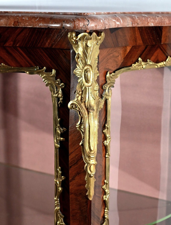 Vitrine 2 Portes en Palissandre, style Louis XV, époque Napoléon III – Milieu XIXe