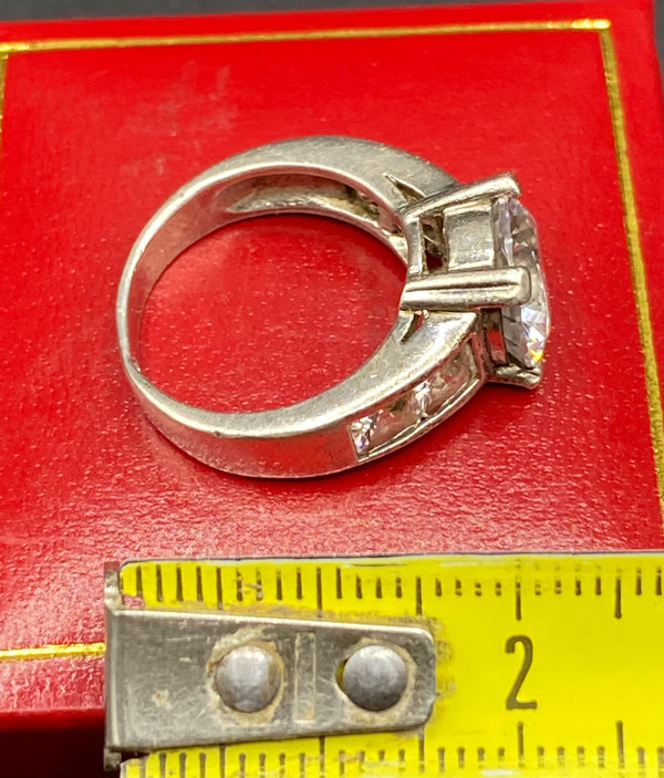 RING AUS STERLINGSILBER UM 1980