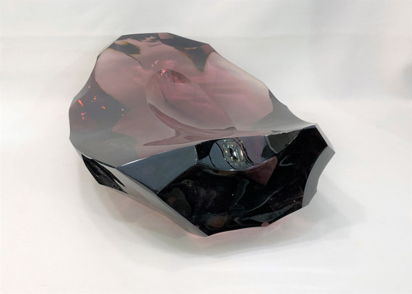 Large vacuum pocket stamped BACCARAT showing a block of crystal