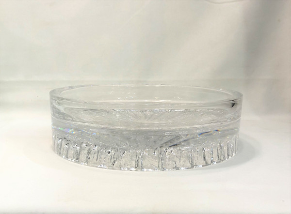 Large fruit bowl / centerpiece in crystal stamped DAUM FRANCE model CRATERE