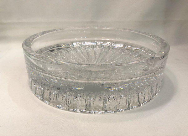 Large fruit bowl / centerpiece in crystal stamped DAUM FRANCE model CRATERE