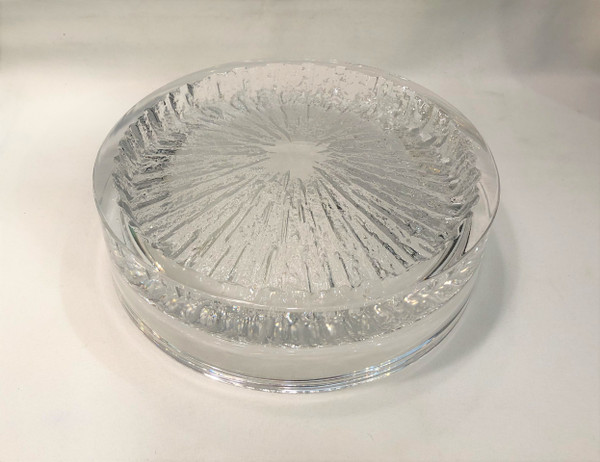 Large fruit bowl / centerpiece in crystal stamped DAUM FRANCE model CRATERE