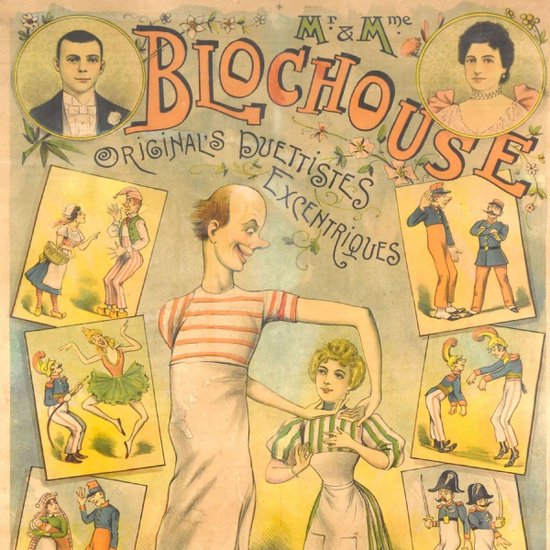 Amerikanisches Poster Ch Levy Mr And Mrs Blochouse Exzentrische Duettisten