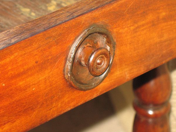 Small writing table desk 19th century in solid walnut Louis XIII style