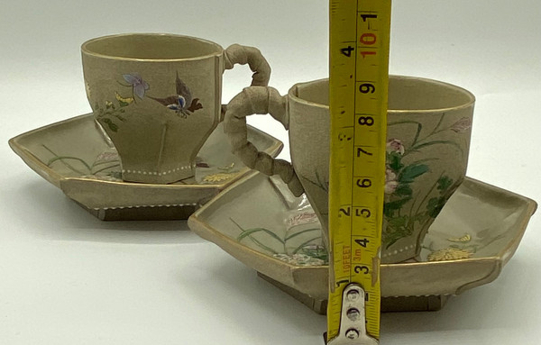 PAIR OF TERRACOTTA CUPS