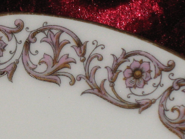 Part of a table service in porcelain of Paris, Louis XV decor, by Hache and Jullien in Vierzon