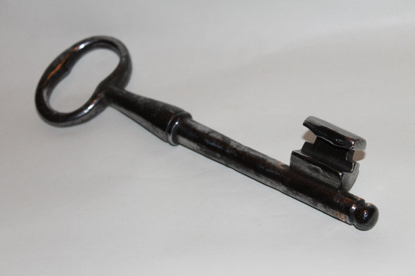 Large wrought iron key from the 18th century