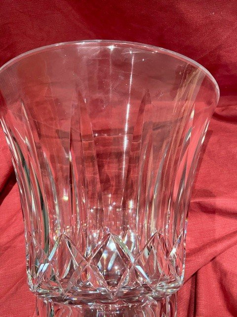 Imposing Baccarat Crystal Cut Vase