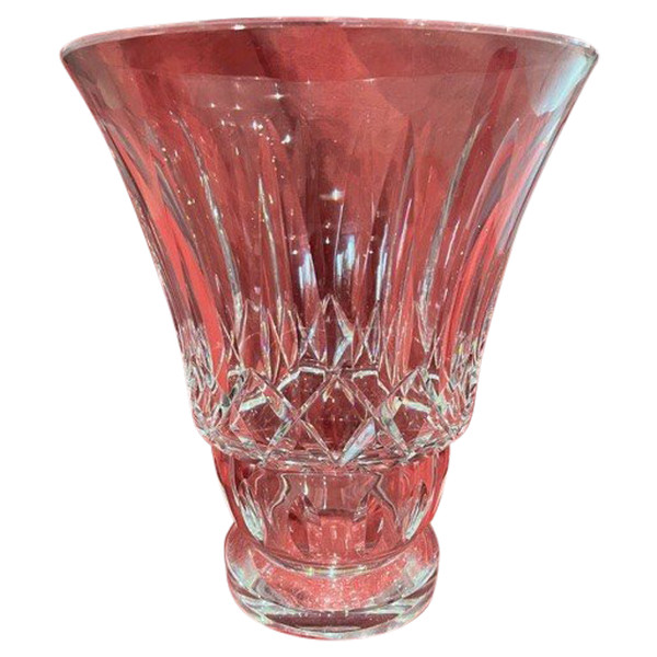 Imposing Baccarat Crystal Cut Vase