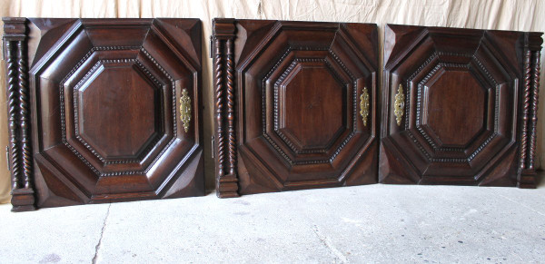 3 Saint Malo panel doors, 18th century Louis XIII style