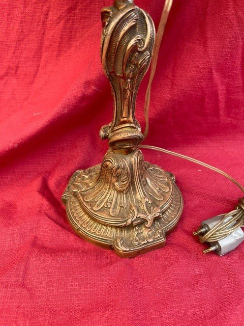 Candlestick Lamp 3 Lights In Bronze Louis XV Style