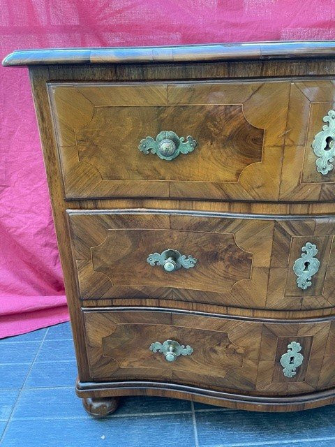 Alsatian Commode Curved XVIII Eme Marquetry