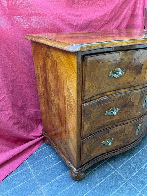 Alsatian Commode Curved XVIII Eme Marquetry