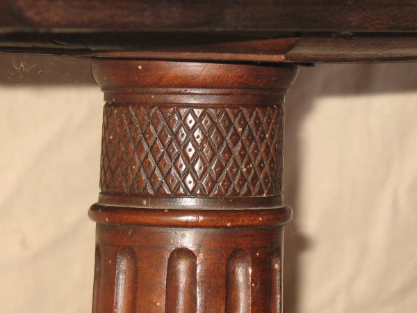 Tilting tripod pedestal in walnut, Louis XVI style, early 19th century