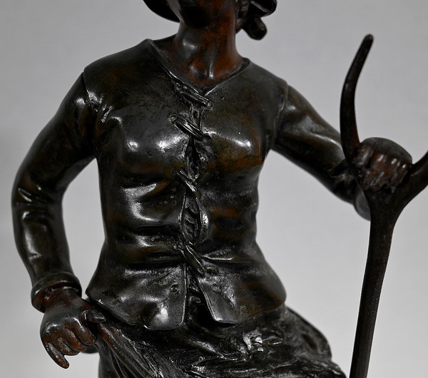 Important Spelter "End of Day", after F. Moreau - Early 20th Century