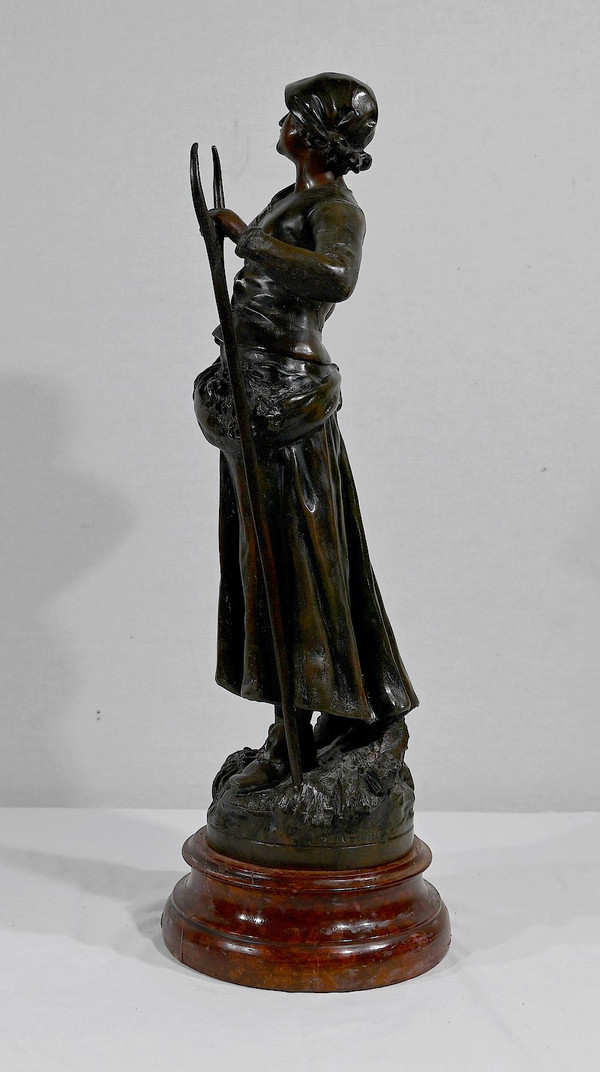 Important Spelter "End of Day", after F. Moreau - Early 20th Century