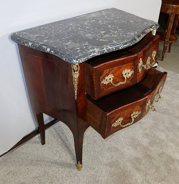 Small Tomb Commode in Precious Wood, Louis XIV / Louis XV transition – 18th century