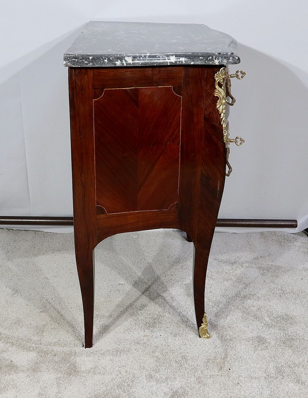 Small Tomb Commode in Precious Wood, Louis XIV / Louis XV transition – 18th century