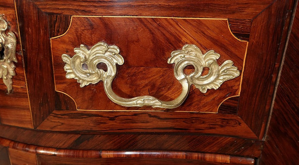 Small Tomb Commode in Precious Wood, Louis XIV / Louis XV transition – 18th century