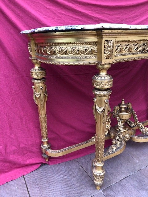 IMPOSING Gilded Wood Console Napoleon III period