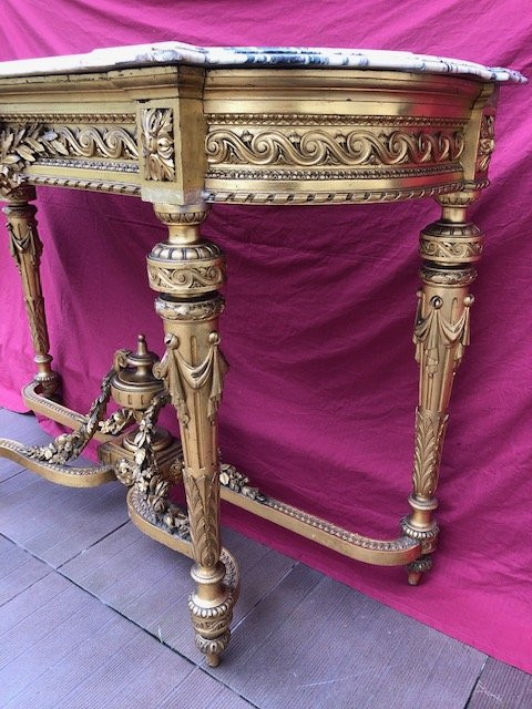 IMPOSING Gilded Wood Console Napoleon III period