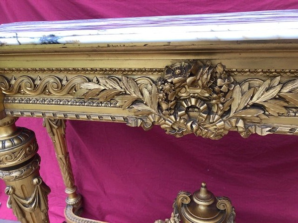 IMPOSING Gilded Wood Console Napoleon III period