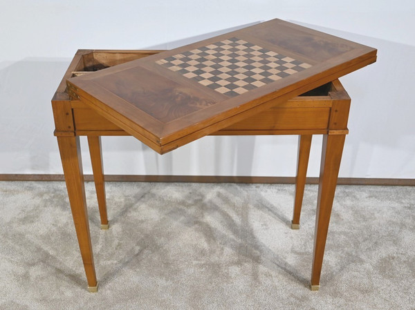 Console Table and Games in Cherry, Directoire style - 1st part of the 19th century