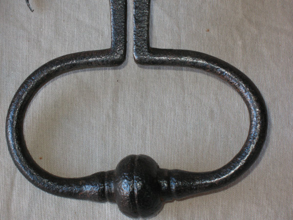 Full wrought iron door knocker hammer, 18th century