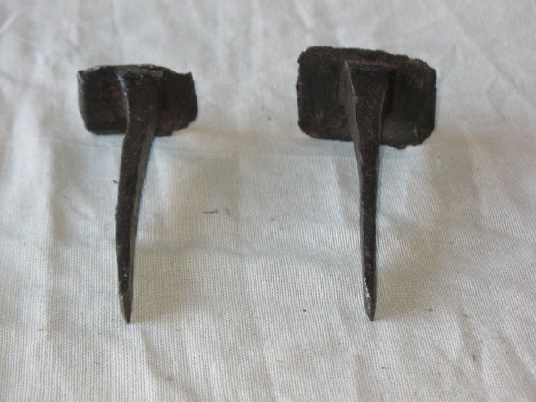 Pair of 18th century wrought iron door knockers