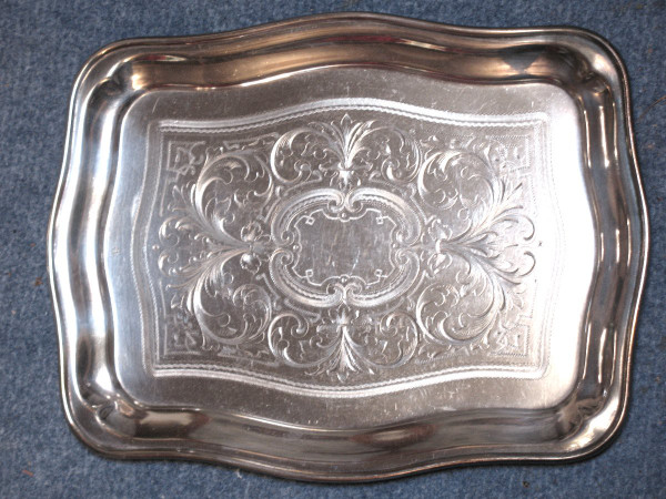 3 Louis XVI style silver metal dishes