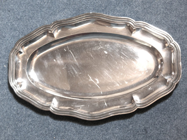 3 Louis XVI style silver metal dishes