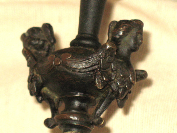 Antique style pocket cup in bronze with medal patina, 19th century