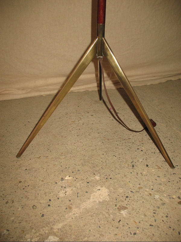 Tripod floor lamp or reading light with pendulum Lunel edition circa 1950