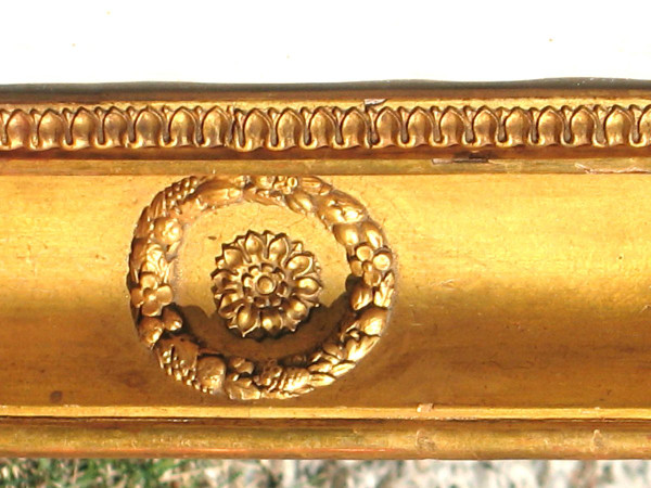 19th century Empire style gilt frame with engraving View of the Tower of London