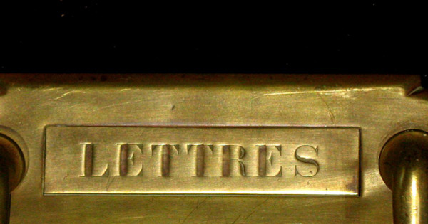 Bronze entrance door handle from the 19th century