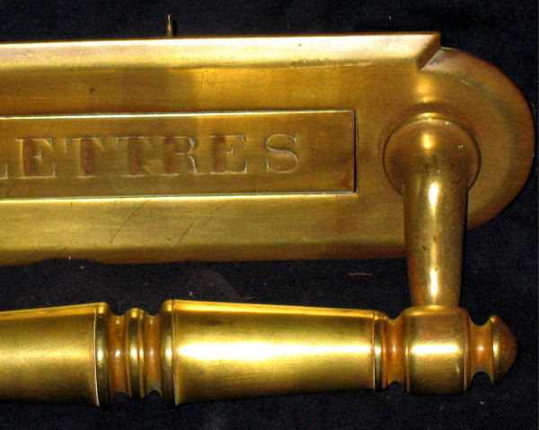 Bronze entrance door handle from the 19th century