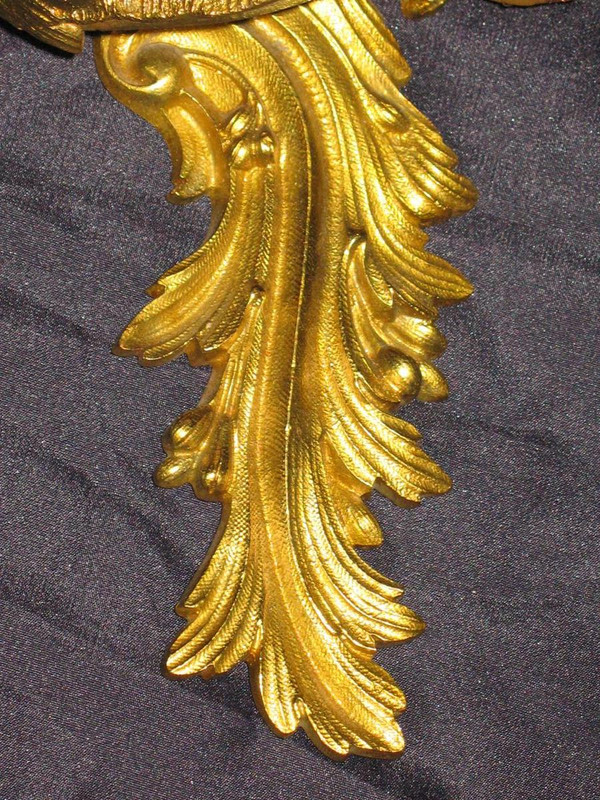 Paire d'appliques en bronze à 4 lumières style Louis XV