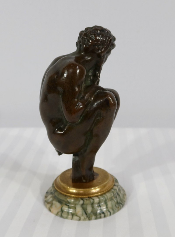 Bronze "The Crouching Man" - Late 19th century