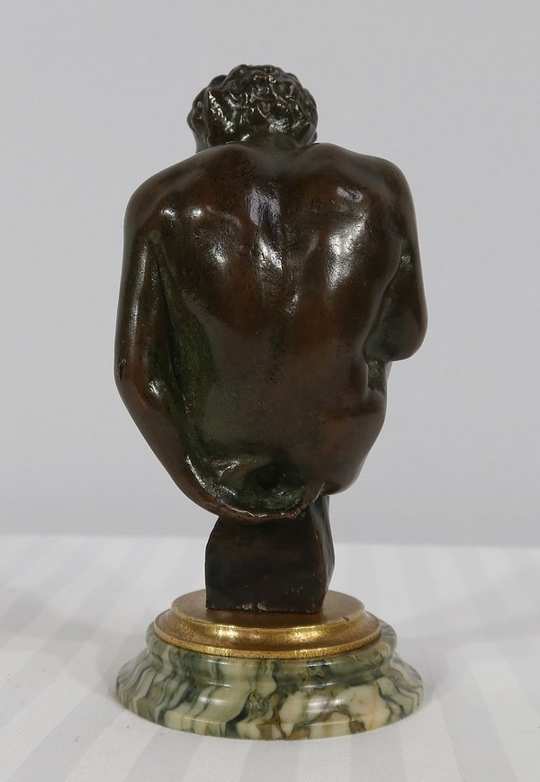 Bronze "The Crouching Man" - Late 19th century