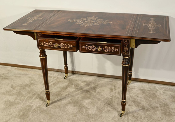 Rosewood table, Louis XVI style, Napoleon III period - Mid-19th century