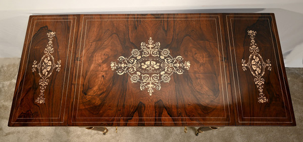 Rosewood table, Louis XVI style, Napoleon III period - Mid-19th century