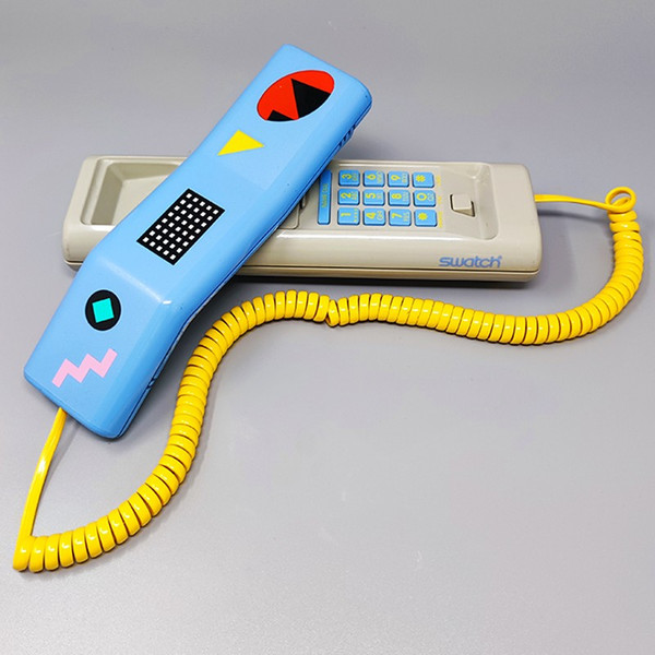 1989 Magnifique Swatch Twin Phone "Deluxe". Style de Memphis